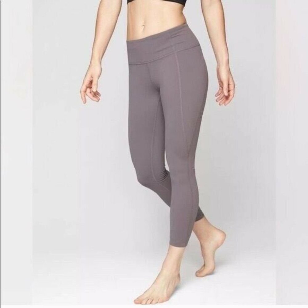 Athleta salutation crop leggings gray size small